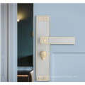 Lock de calidad de dormitorio de estilo europeo con cerradura de puerta de madera simple y moderna